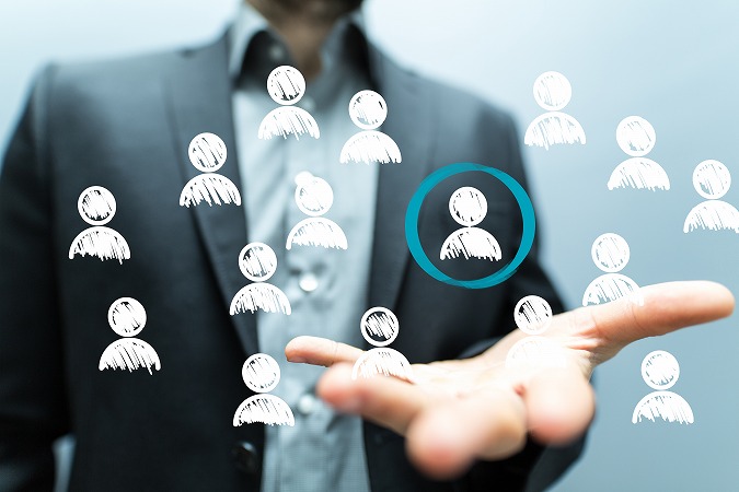 手のひらに人のアイコン